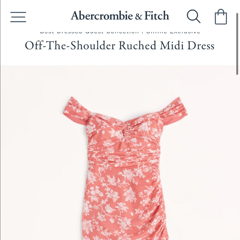 CORAL DRESS - ABERCROMBIE AND FITCH